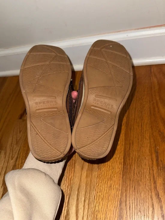 Sperry Brown Leather Moc Toe Boat Shoes - Picture 6 of 7